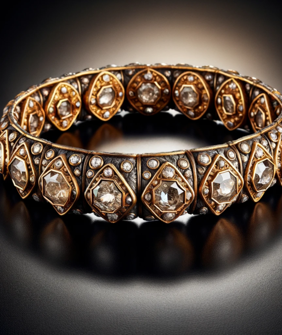 Medieval Gold Zirconium Bracelet