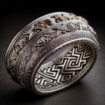 Sacred Geometry Oxidized Silver Bracelet