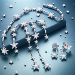 Star-Themed White Gold Earrings