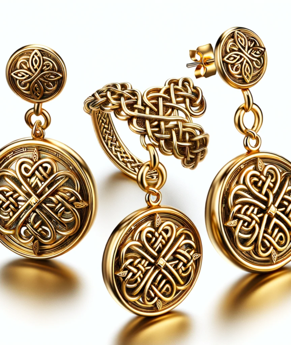 Celtic Knot Gold Earrings