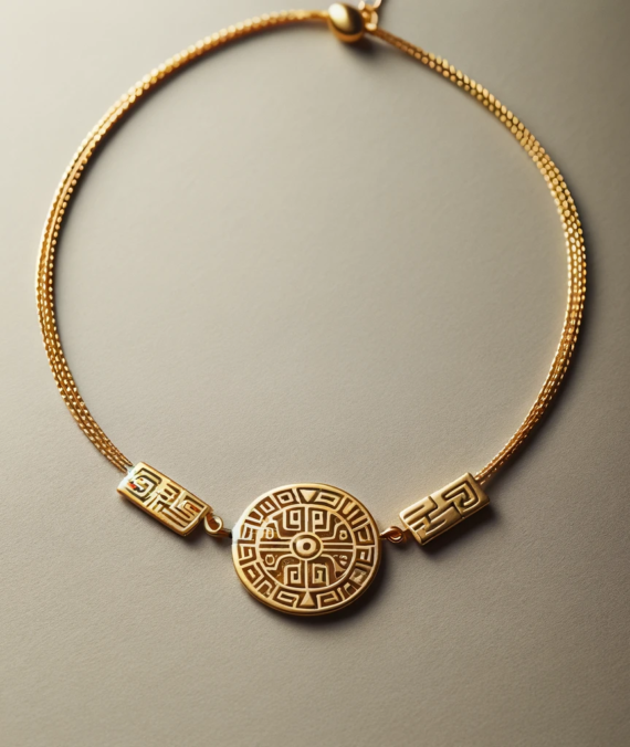 Mayan Gold Necklace