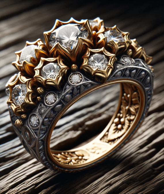 Medieval Gold Diamond Ring