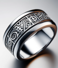 Tribal Modern Silver Ring