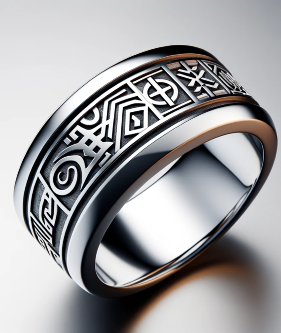 Tribal Modern Silver Ring
