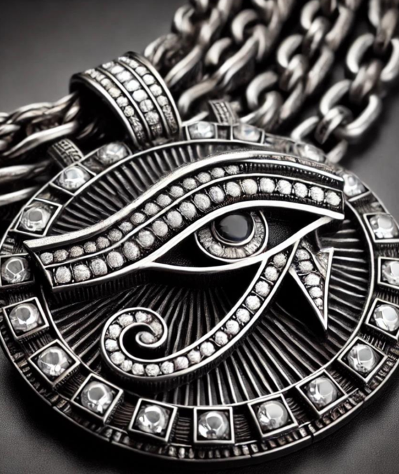 Eye of Horus Pendant with Diamonds