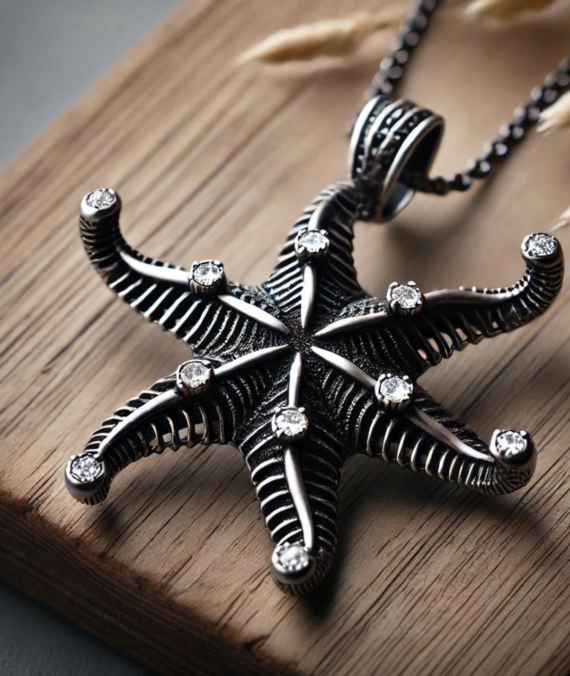 Vintage Starfish with Diamonds