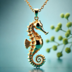 Gold Seahorse Pendant
