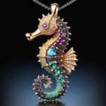 Gold Seahorse Pendant