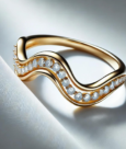 Elegant wavyes inspired ring
