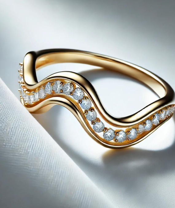 Elegant wavyes inspired ring